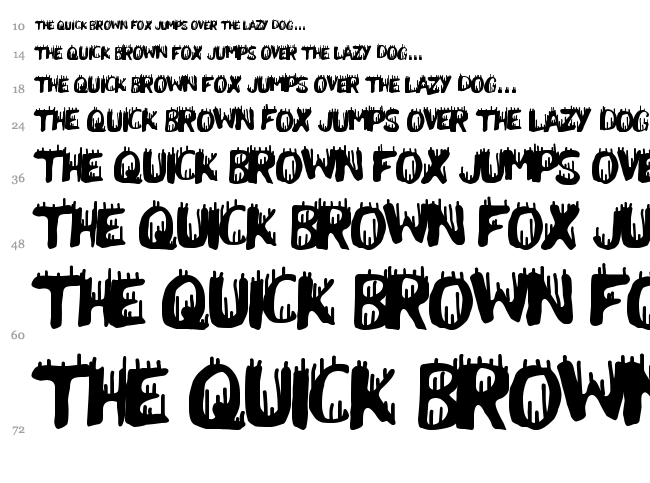 Pain Explosion font waterfall